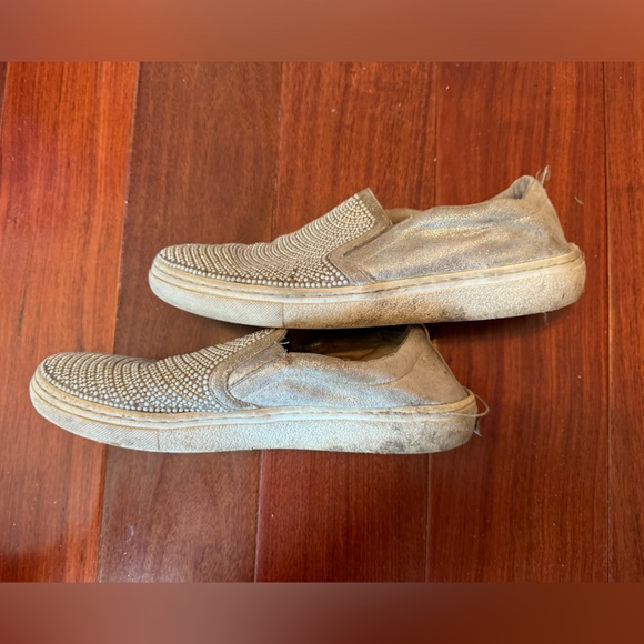 Sketchers Sparkly Silver Loafers Size 10 - Picture 5 of 6